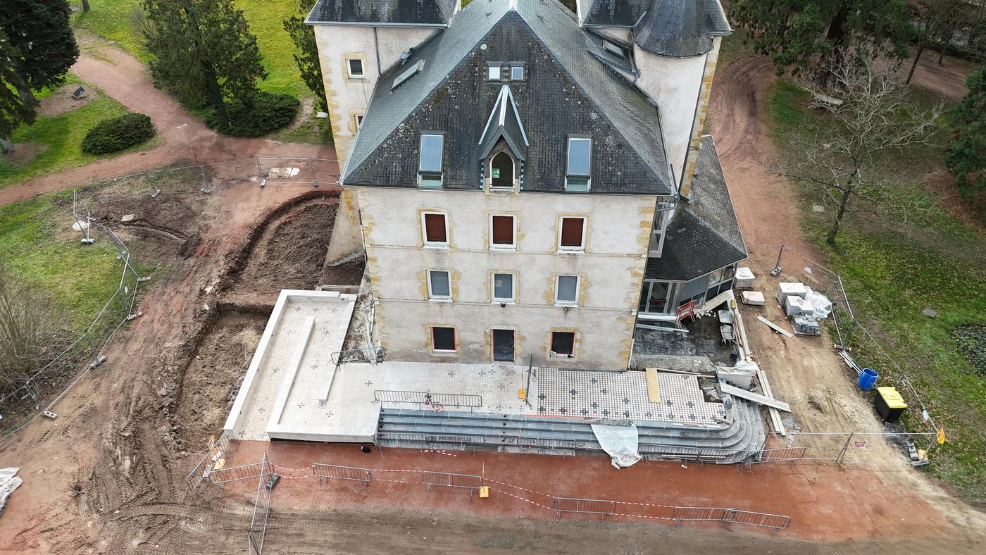 Vue aérienne escalier achevé